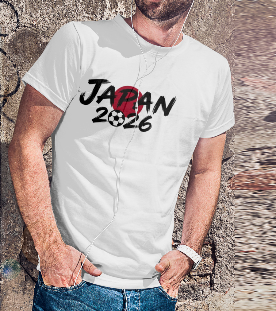 Japan 2026 Soccer Ball Red Circle T-Shirt