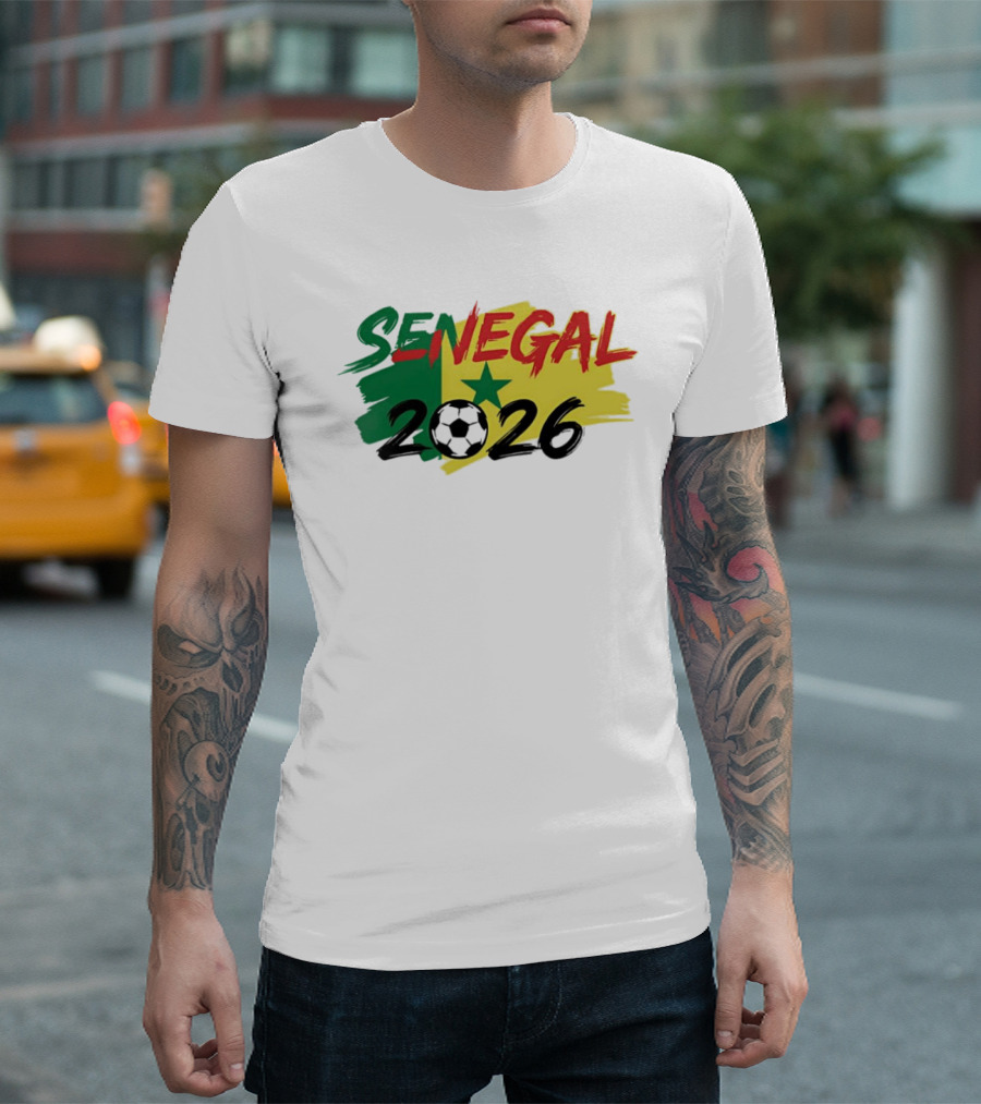 Senegal 2026 World Cup Soccer Team Star Flag T-Shirt
