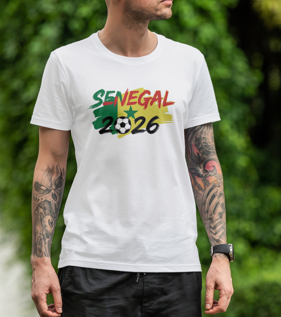 Senegal 2026 World Cup Soccer Team Star Flag T-Shirt