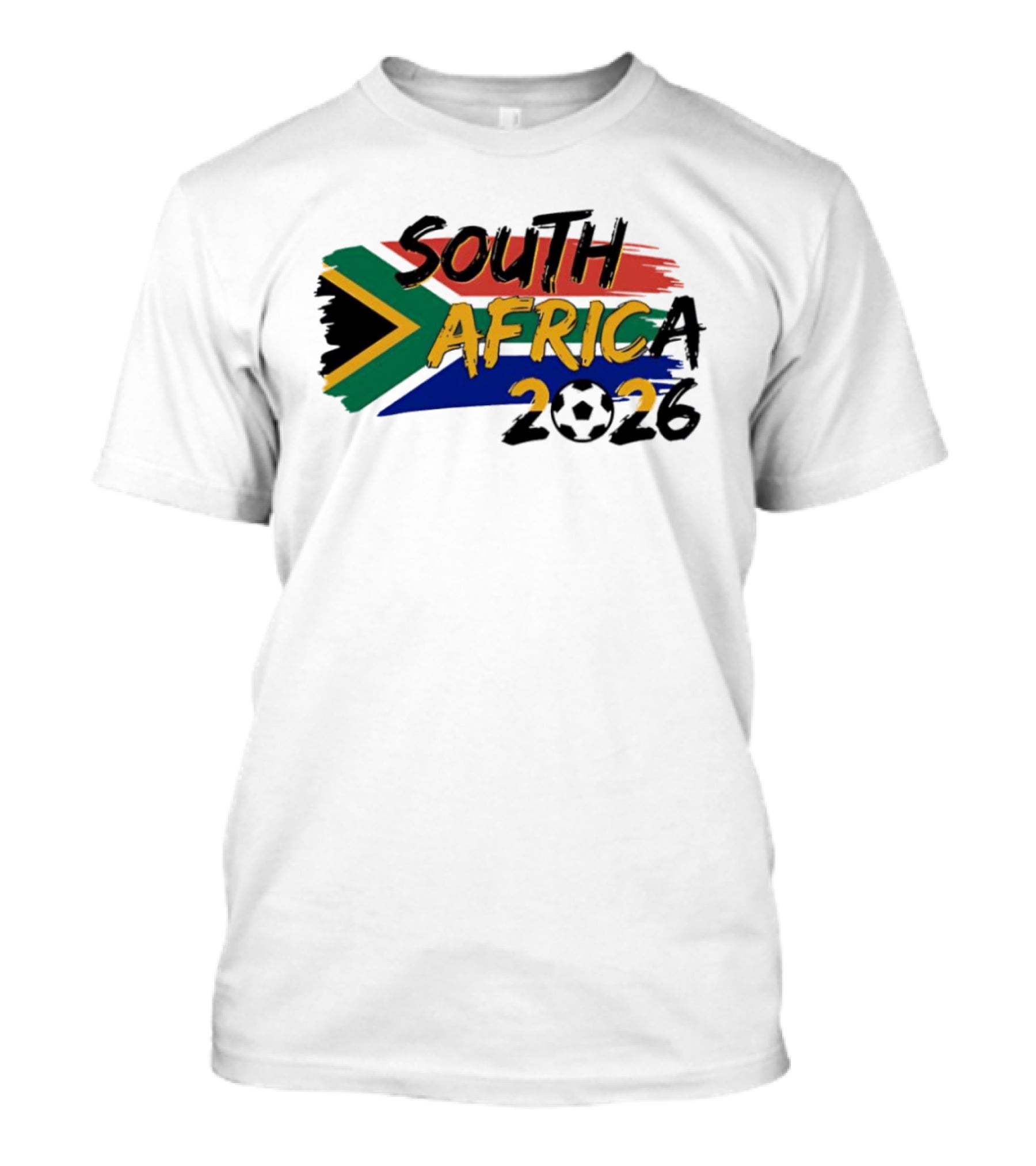 South Africa 2026 Flag Colors Soccer T-Shirt