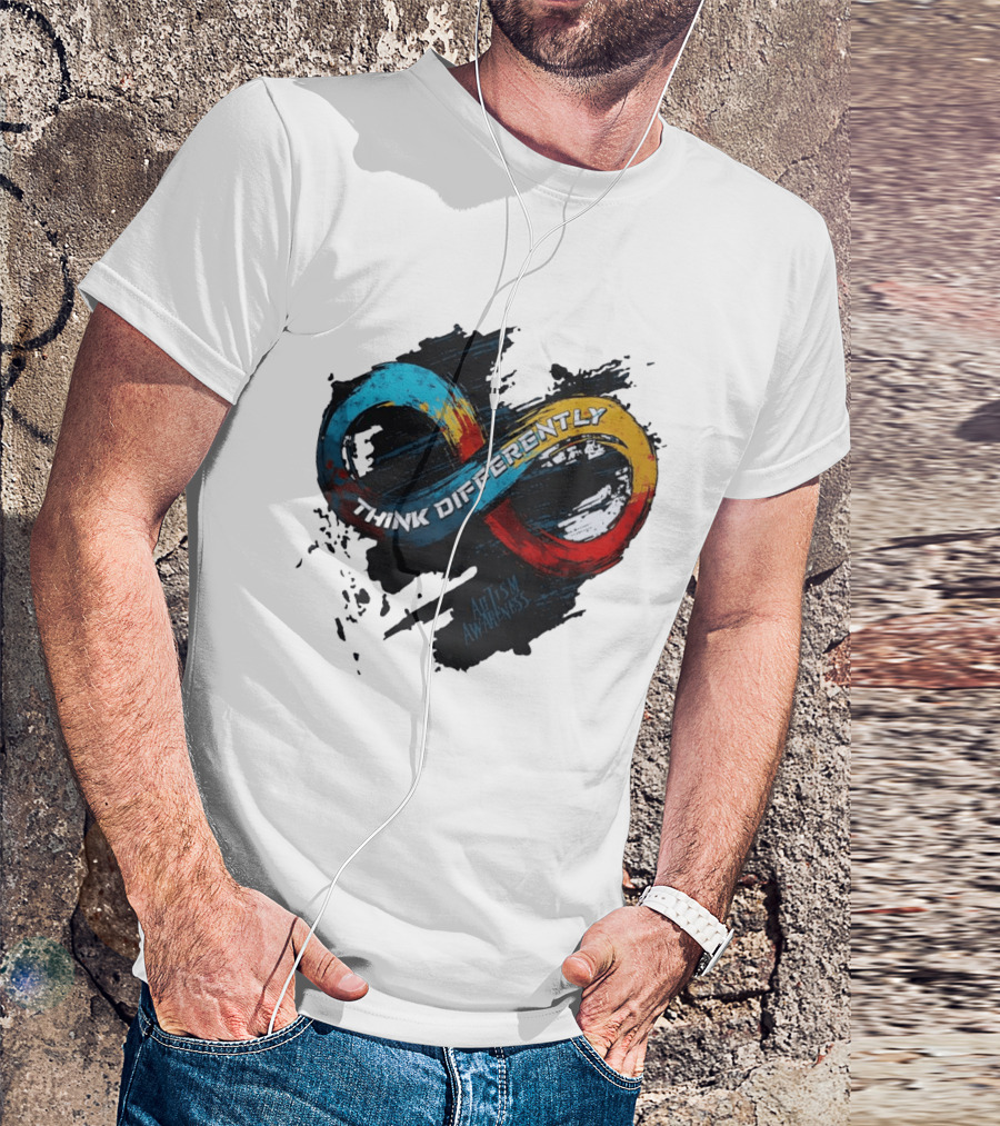 Think Differently Infinity Symbol Autism Awareness T-Shirt