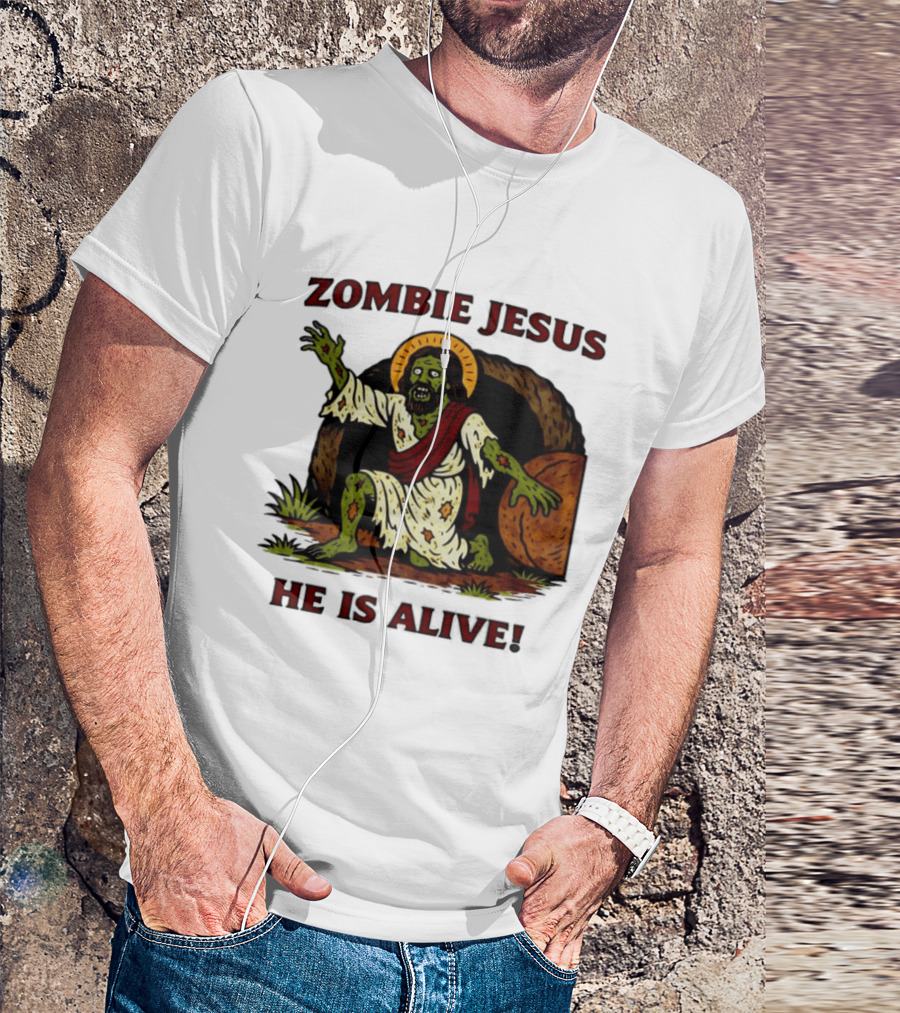 Zombie Jesus He Is Alive Resurrection Meme T-Shirt
