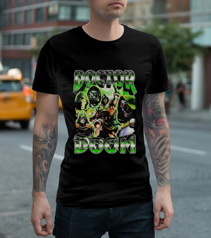 Doctor Doom Marvel Comics Villain Power Poses Montage T-Shirt