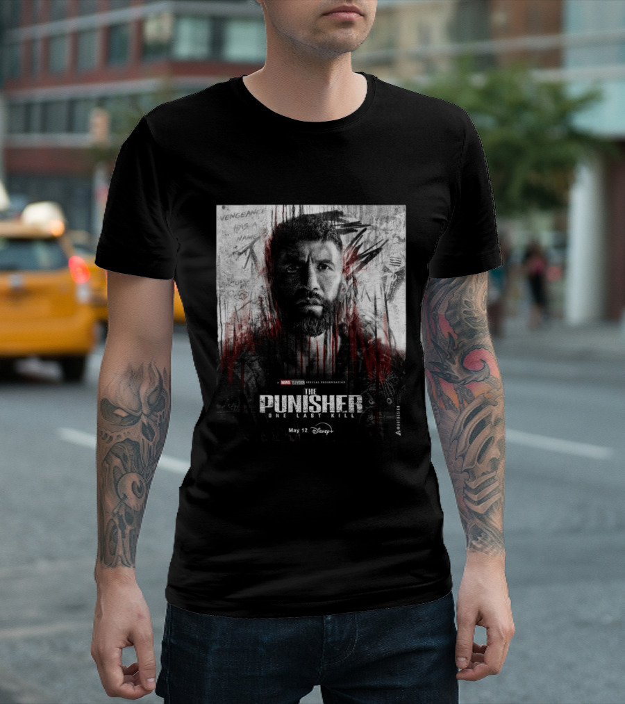 The Punisher One Last Kill Marvel Television Frank Castle May 12 Disney Plus T-Shirt