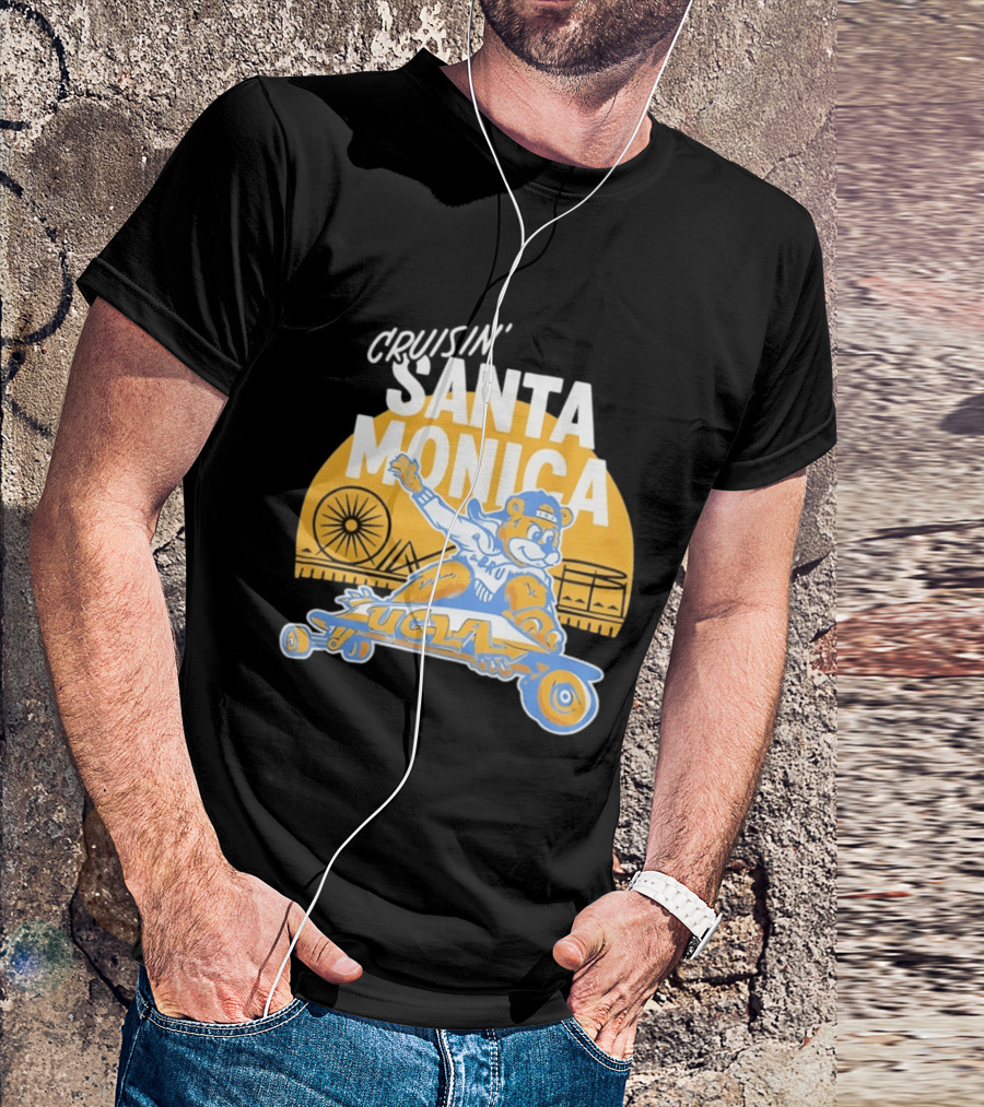 Cruisin' Santa Monica UCLA Bruins Skateboarding Bear T-Shirt