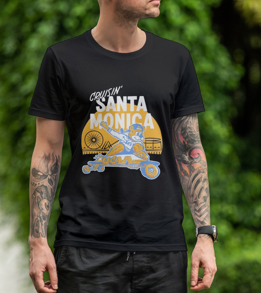 Cruisin' Santa Monica UCLA Bruins Skateboarding Bear T-Shirt