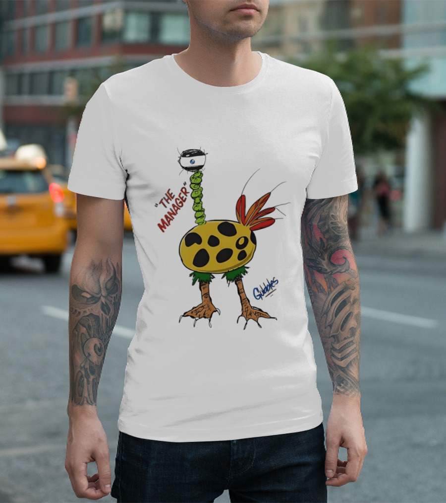 The Manager Gobbles Quirky Creature Art With Playful T-Shirt