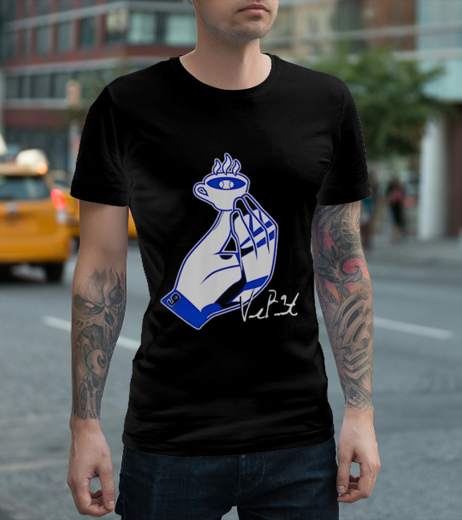 Blue Jays 27 Vladimir Guerrero Jr Number 27 Hot Coffee Baseball Cup T-Shirt