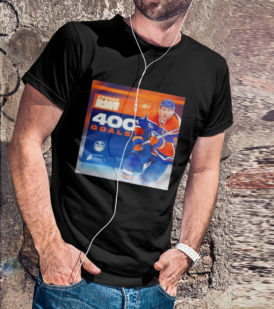 Connor McDavid 400 Goals Edmonton Oilers Legacy Sports Excellence T-Shirt