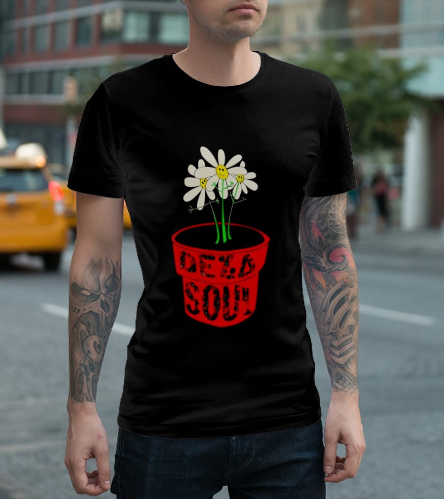 De La Soul Is Dead Flower Pot With White Daisies T-Shirt