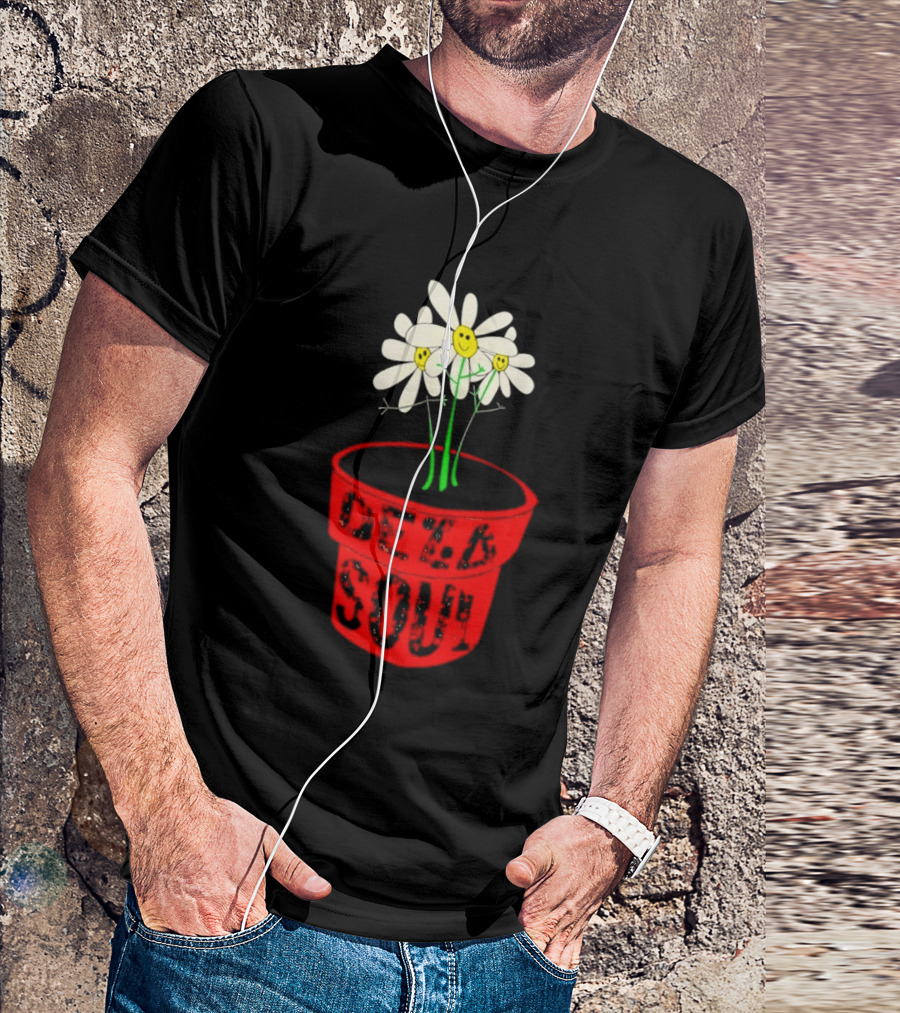 De La Soul Is Dead Flower Pot With White Daisies T-Shirt