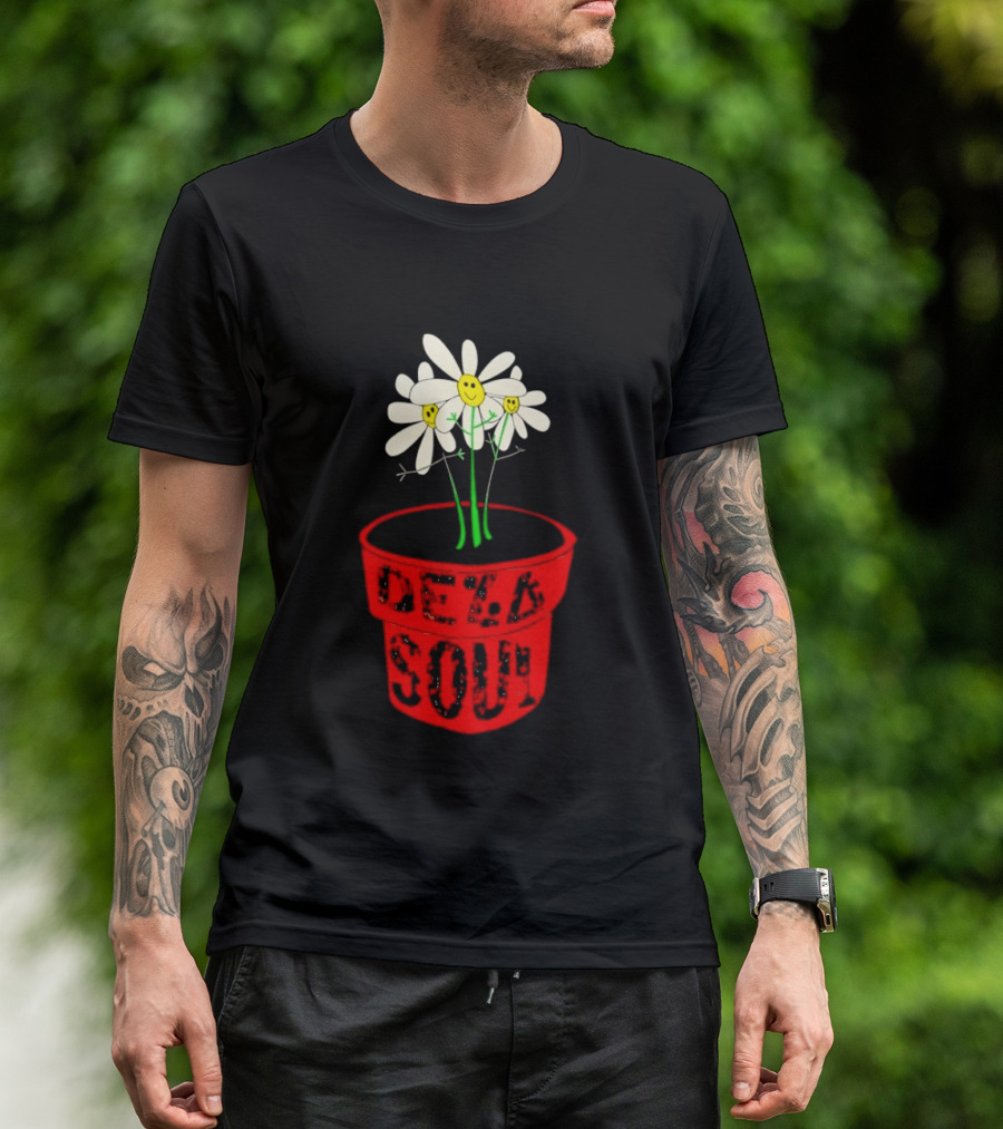 De La Soul Is Dead Flower Pot With White Daisies T-Shirt