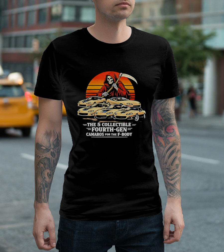Grim Reaper The 5 Collectible Fourth Gen Camaros For The F Body T-Shirt