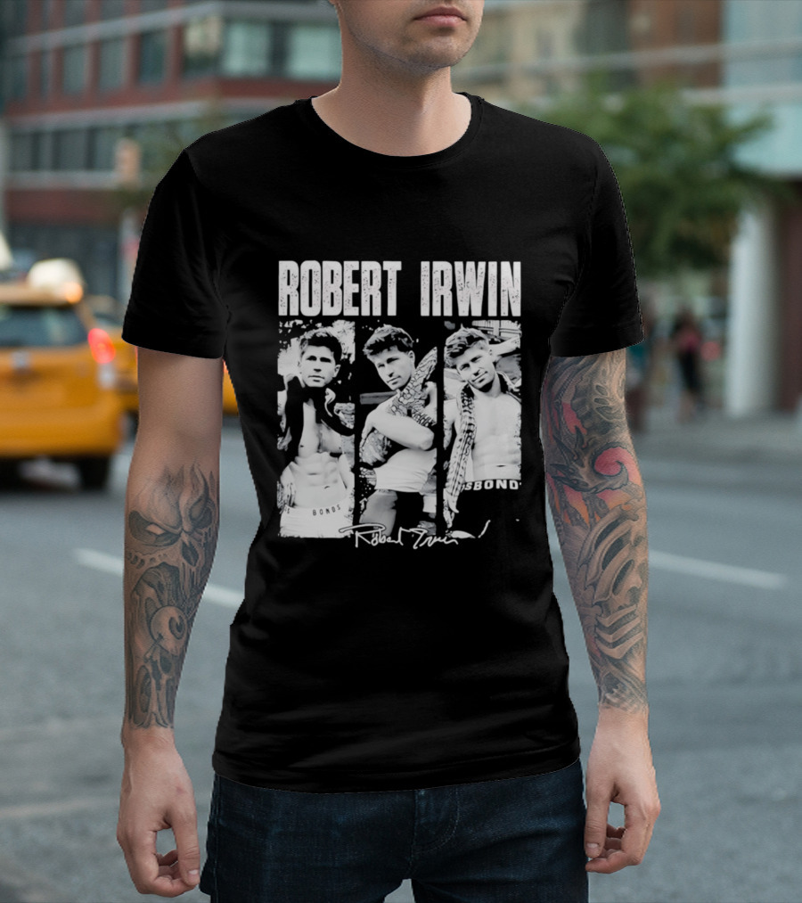 Robert Irwin Animal Wildlife Bonds Crocodile And Signature T-Shirt