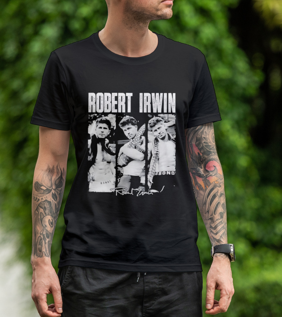 Robert Irwin Animal Wildlife Bonds Crocodile And Signature T-Shirt