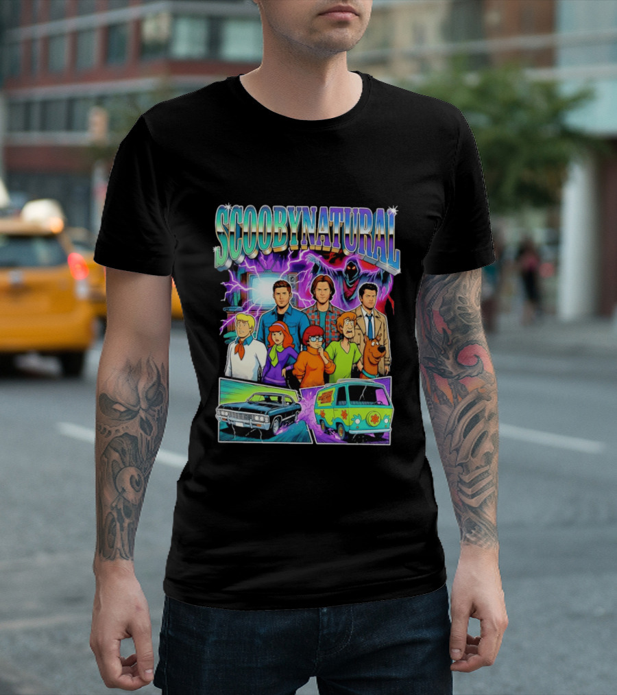 Scoobynatural Supernatural Scooby Doo Mystery Machine Impala Crossover Cartoon T-Shirt