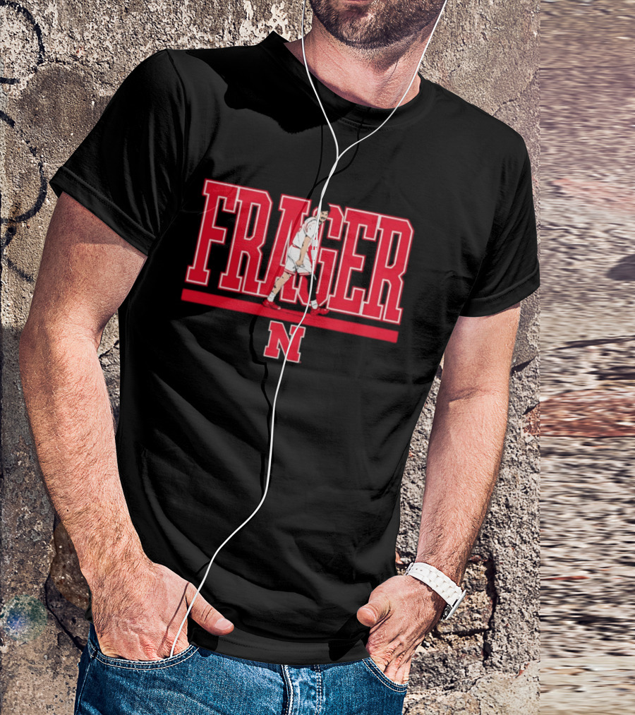 Frager Nebraska Cornhuskers N Logo Rollie Fraser T-Shirt