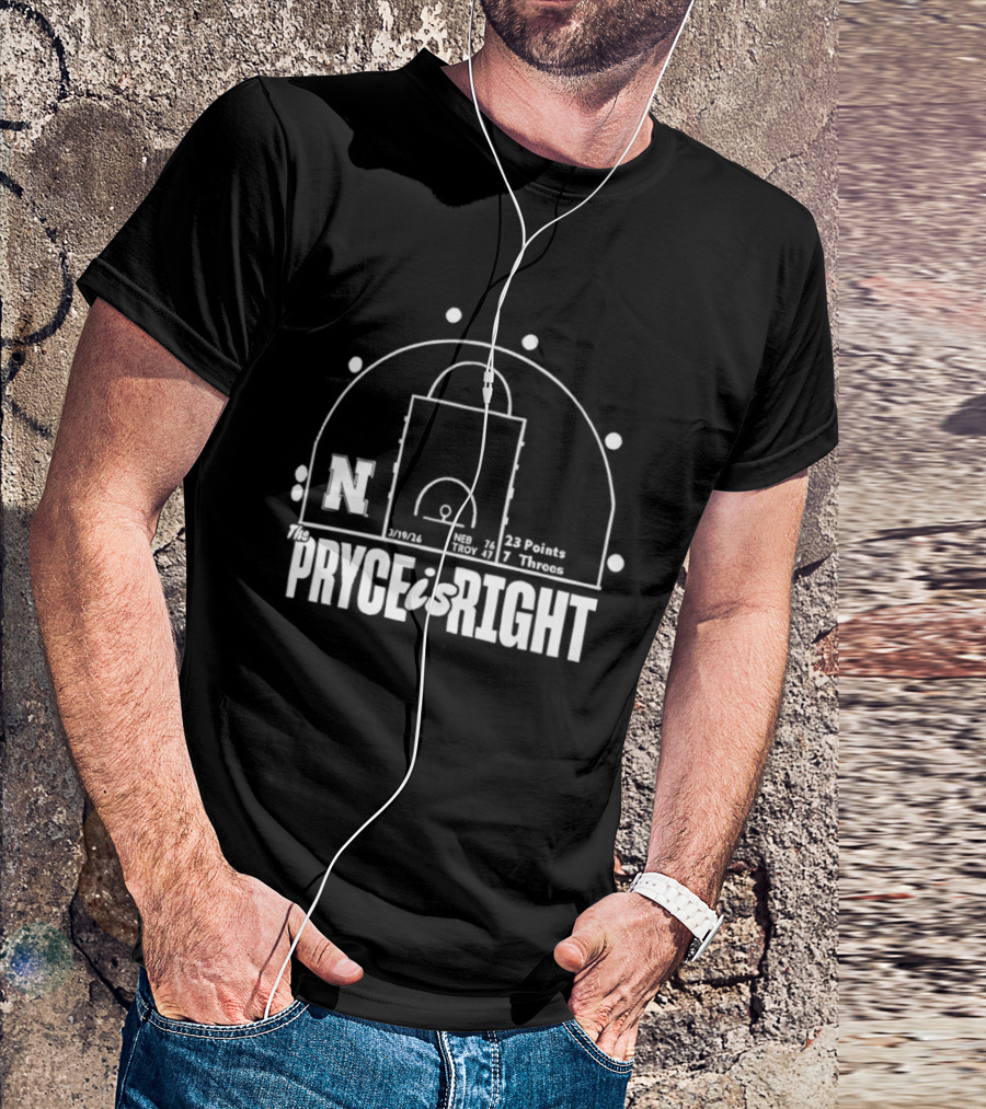 The Pryce Is Right N Basketball Court Stats 23 Points 7 Threes T-Shirt