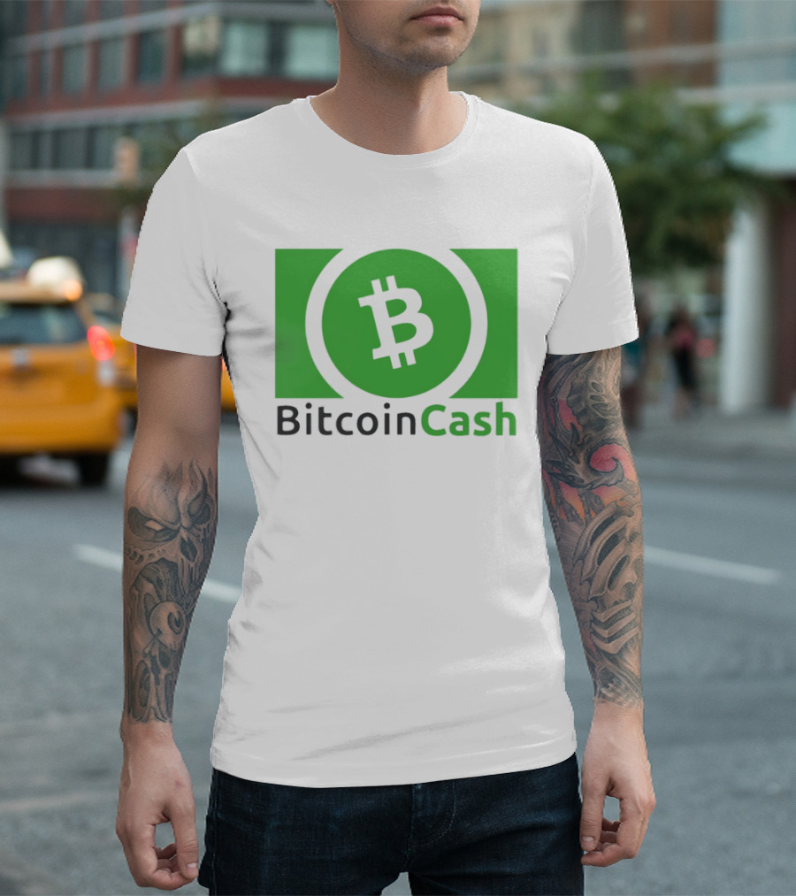 Bitcoin Cash Cryptocurrency Symbol Green Circle T-Shirt
