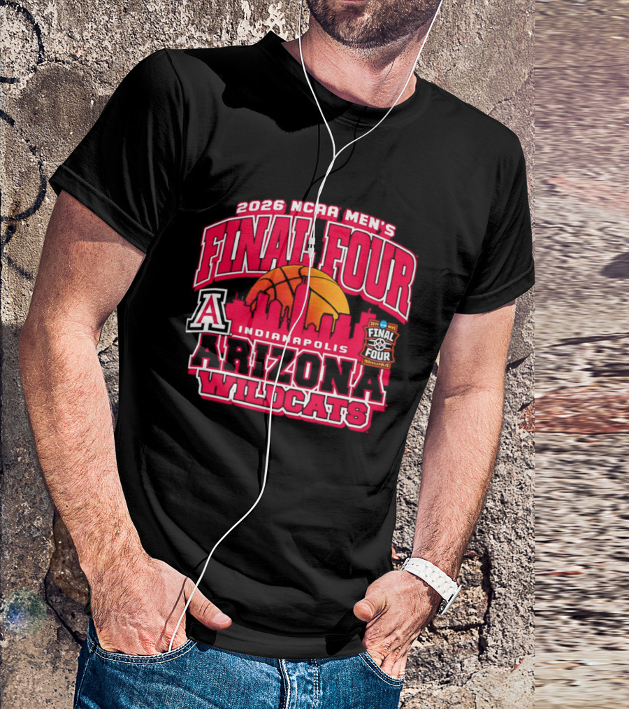 2026 NCAA Men's Final Four Indianapolis Arizona Wildcats Basketball T-Shirt