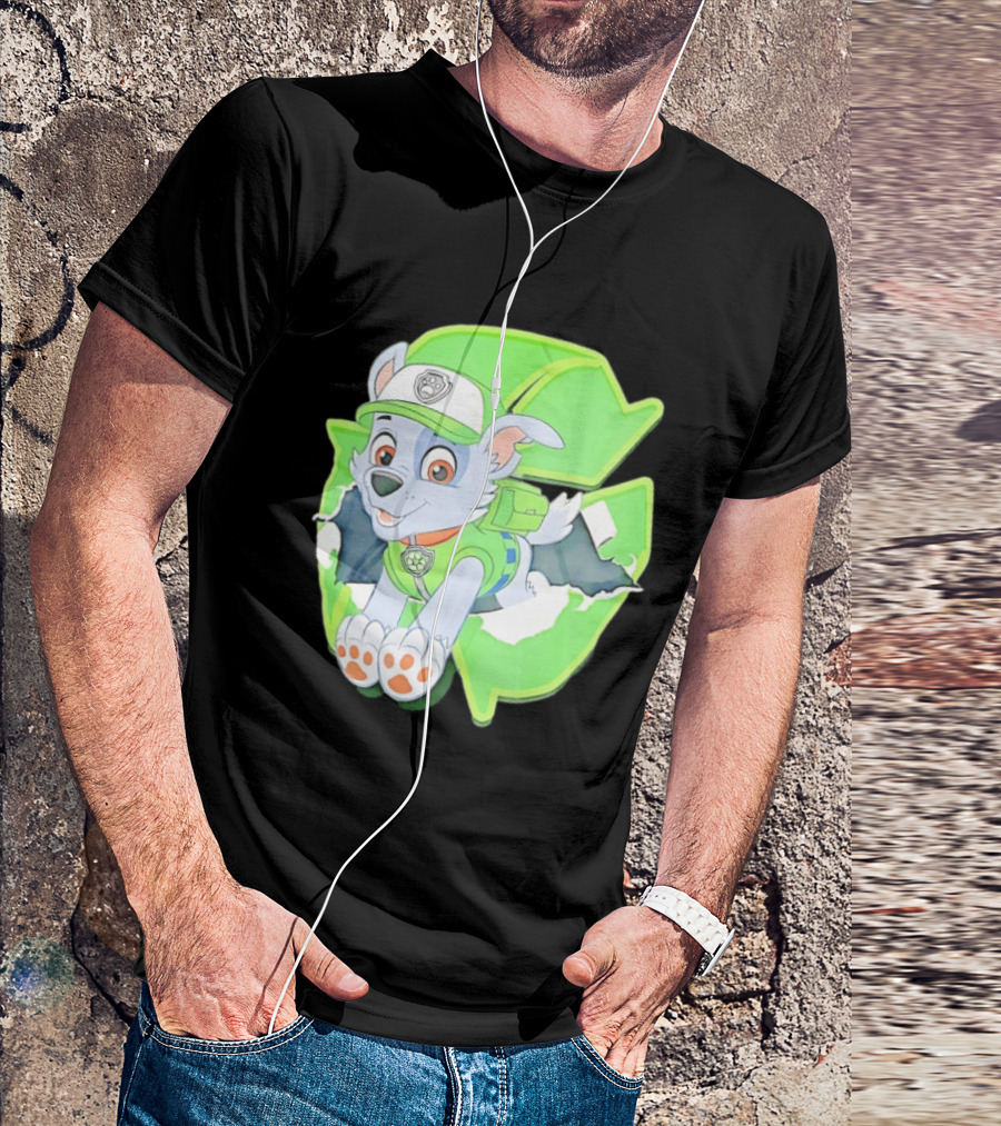 Bought Myself A Rocky Recycle Adventure Paw Patrol Rocky Puppy Patrol Green Eco Friendly T-Shirt