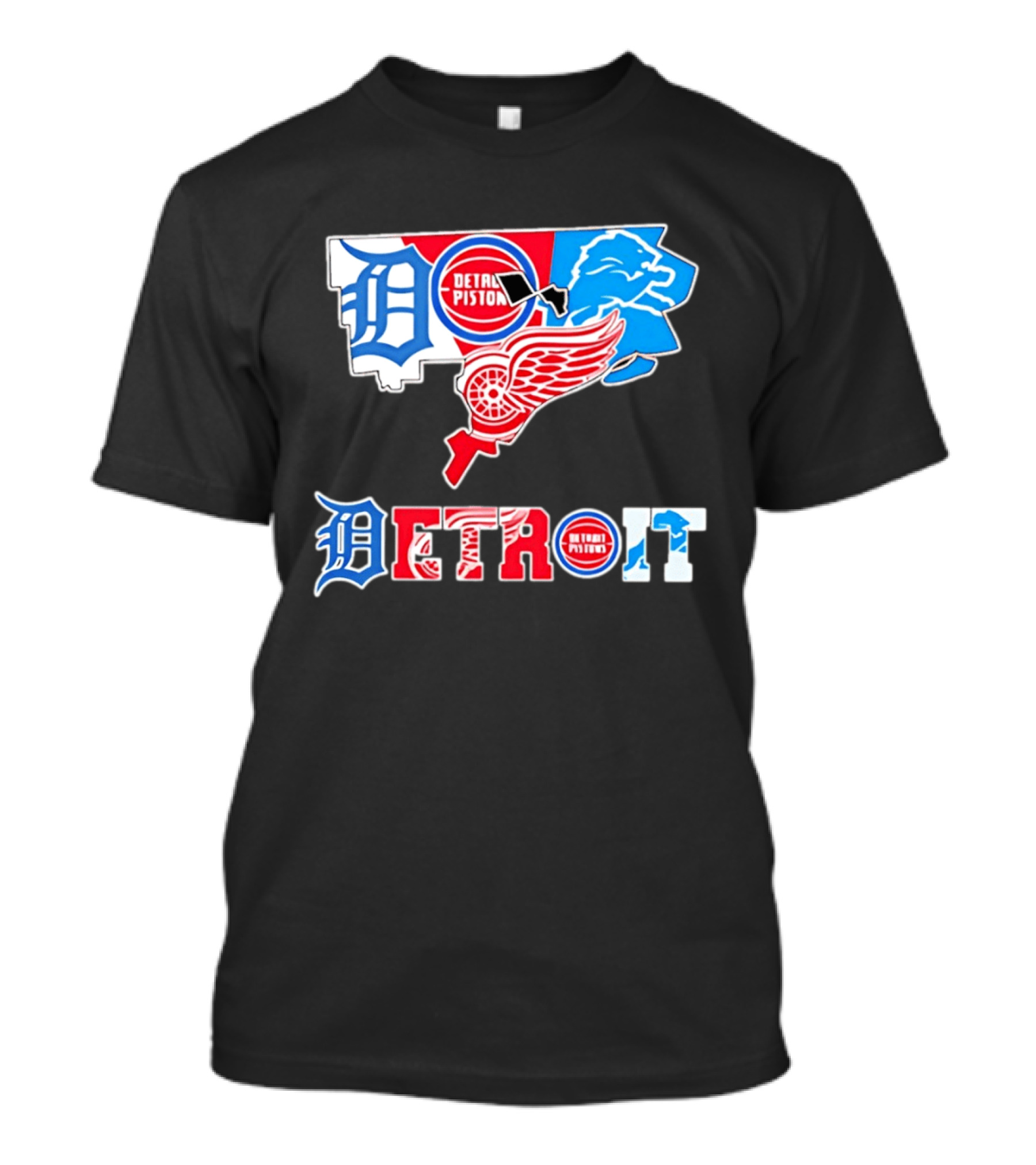 Detroit Pistons Lions Red Wings Tigers State Michigan T-Shirt