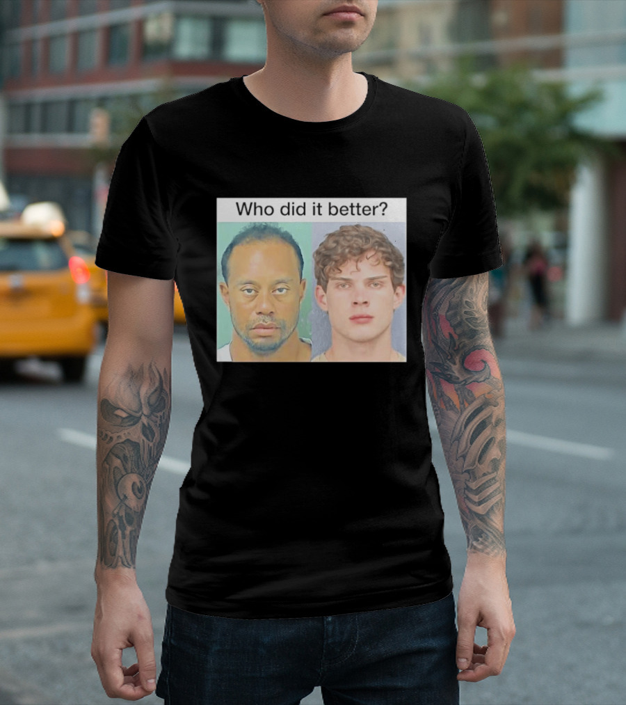 Who Did It Better Tiger Woods Shot Comparison T-Shirt