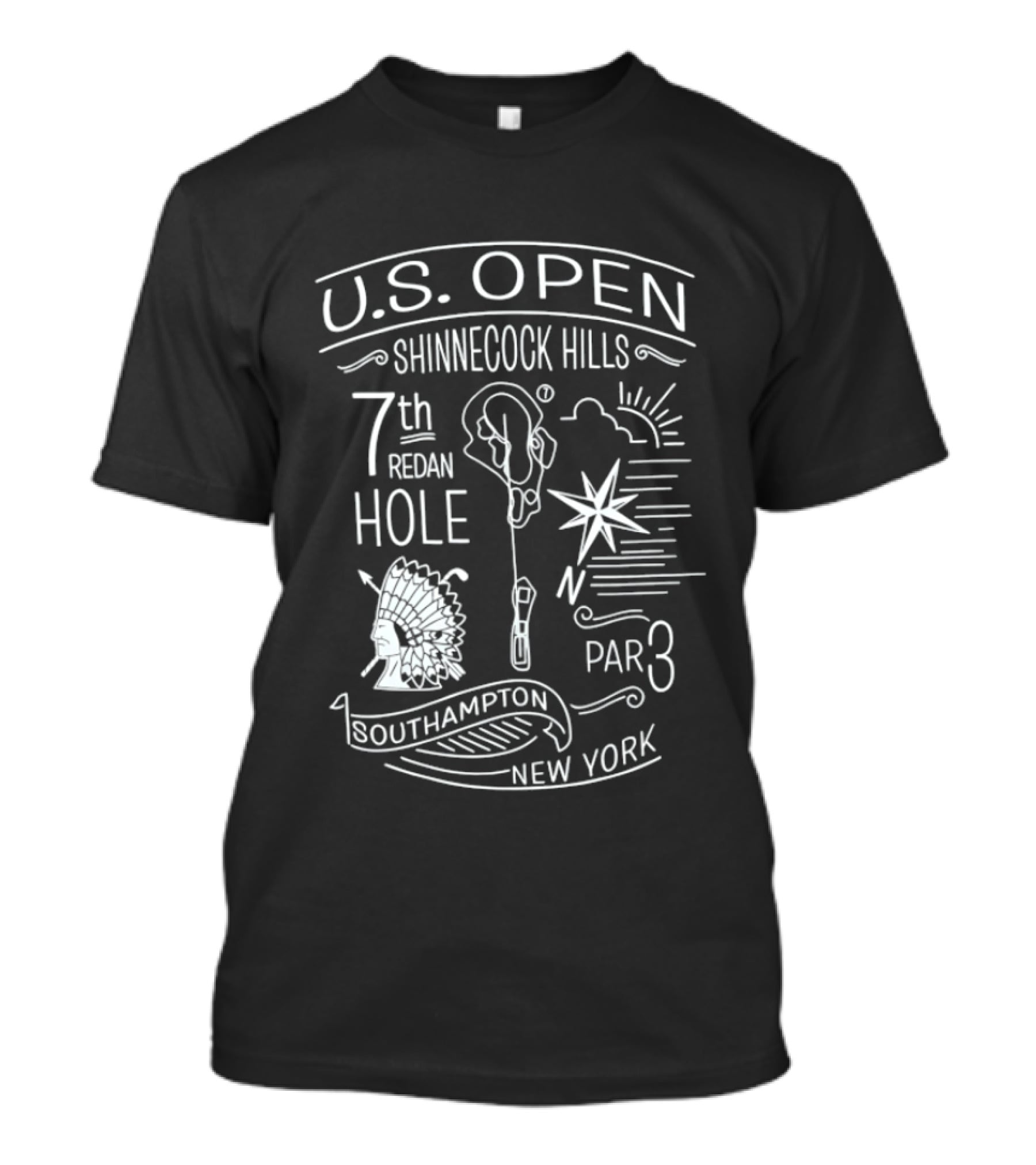 U.S. Open Shinnecock Hills 7th Redan Hole Par 3 Southampton New York T-Shirt