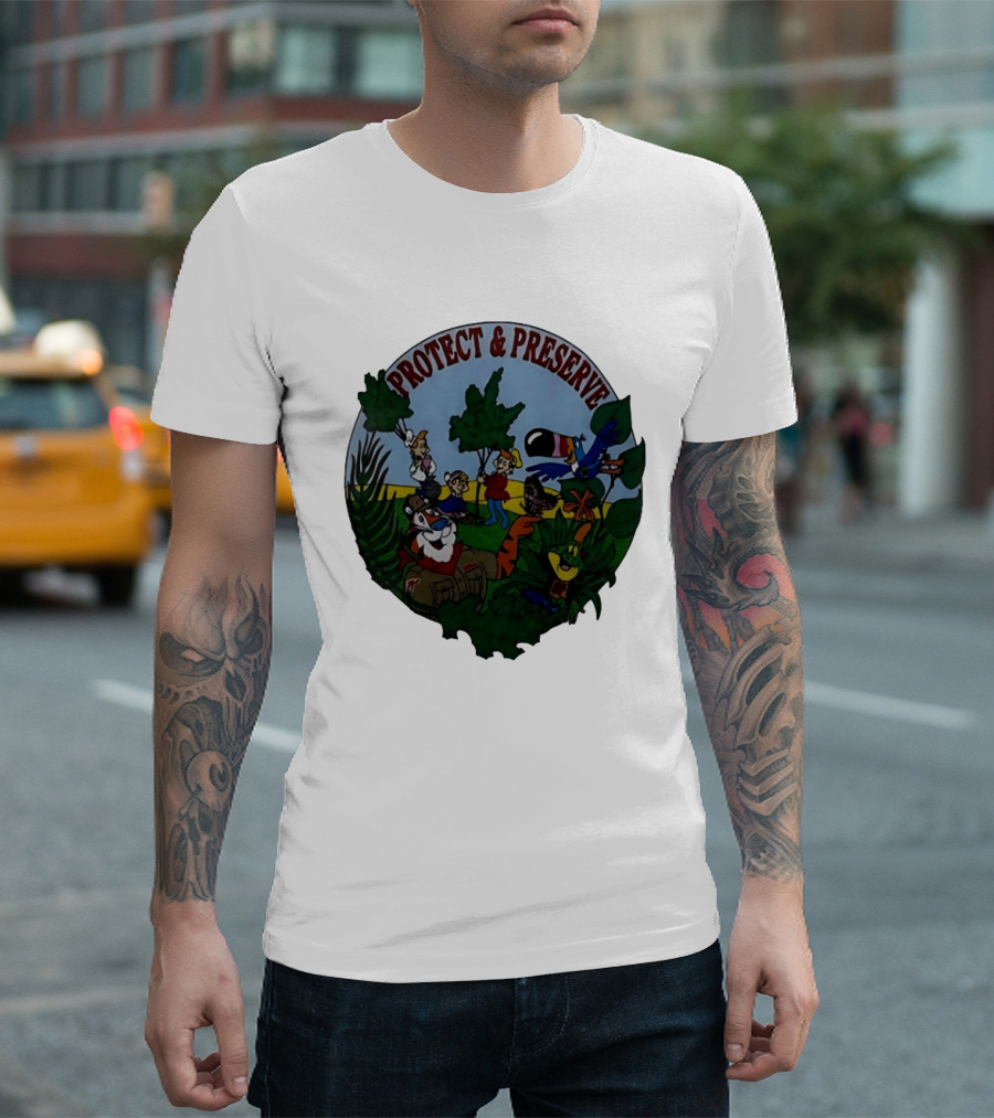 1993 Kelloggs Tony The Tiger Protect Preserve Environmentalist Kids Nature T-Shirt