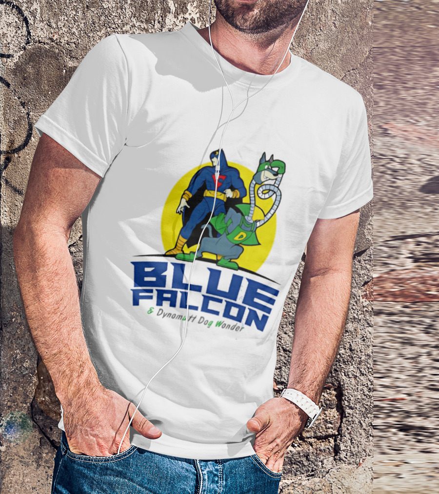 Blue Falcon Dynomutt Dog Wonder Hero Duo Oval T-Shirt