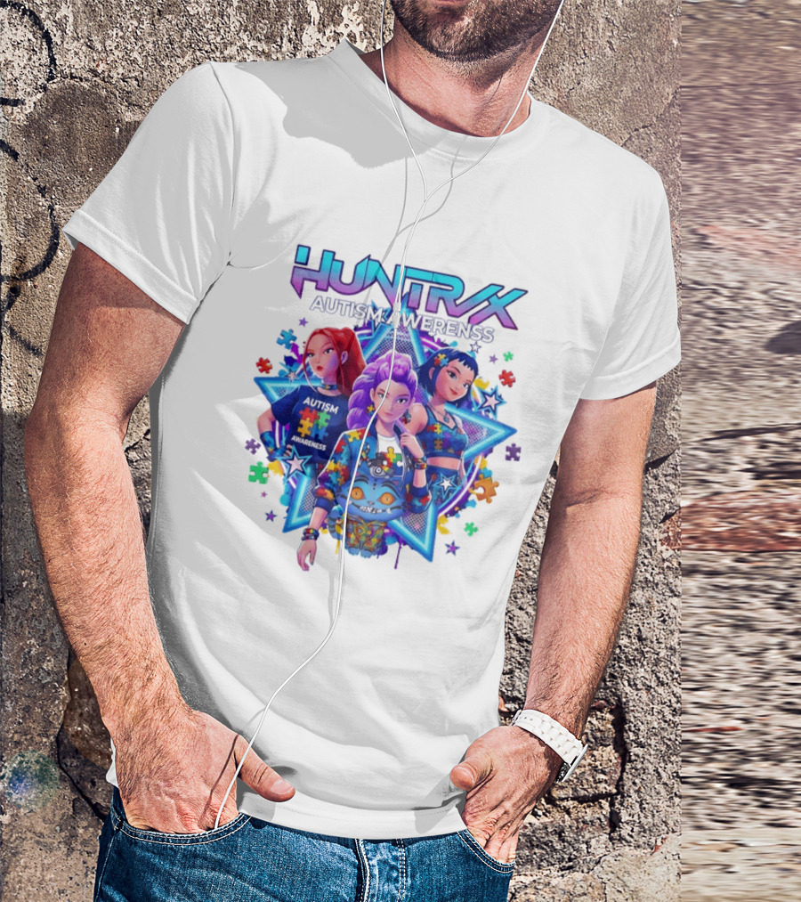 Huntrix Autism Awareness Demon Hunter K Pop Puzzle Star 2026 T-Shirt