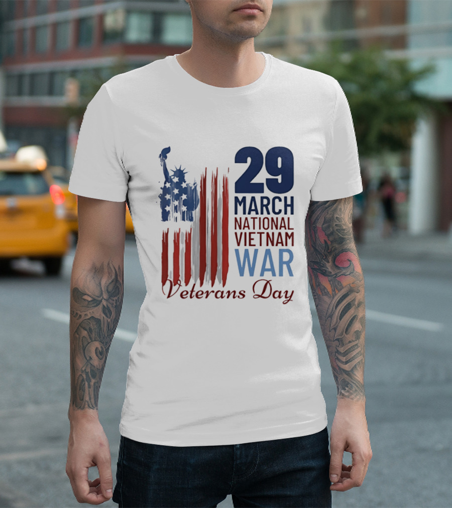 March 29 Honor National Vietnam War Veterans Day Patriotic Flag Recognize Heroes T-Shirt