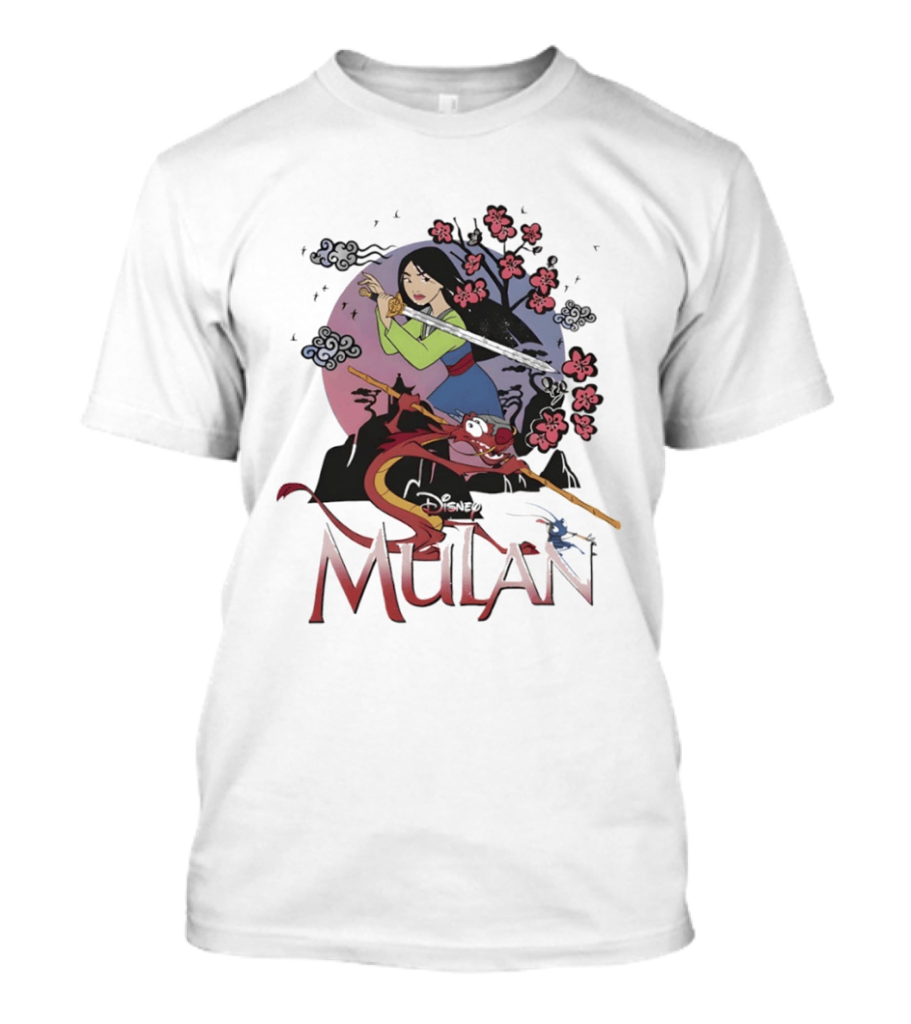 Disney Mulan Mushu Cherry Blossom Scene T-Shirt