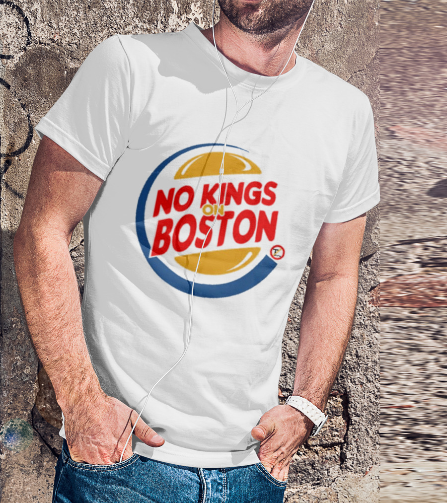 No Kings On Boston Rally Saturn Burger T-Shirt