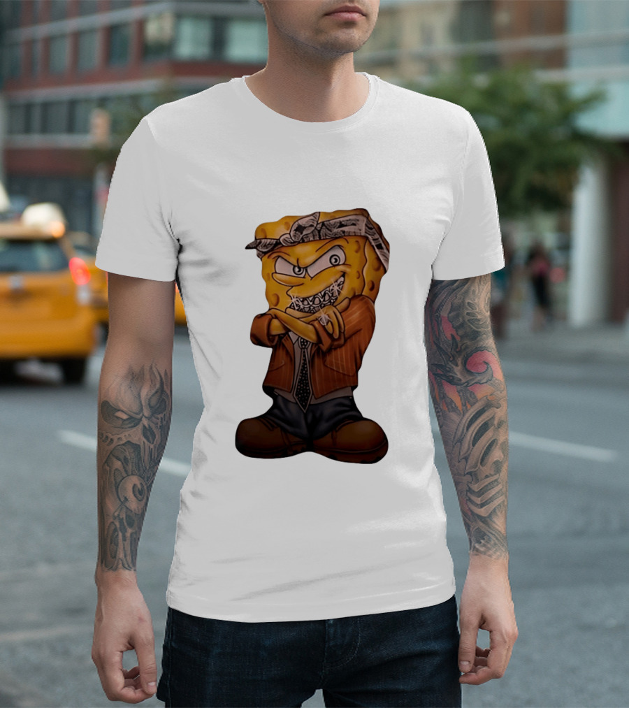 SquarePants Registered Flex Offender Gangster With Bandana And Bling T-Shirt