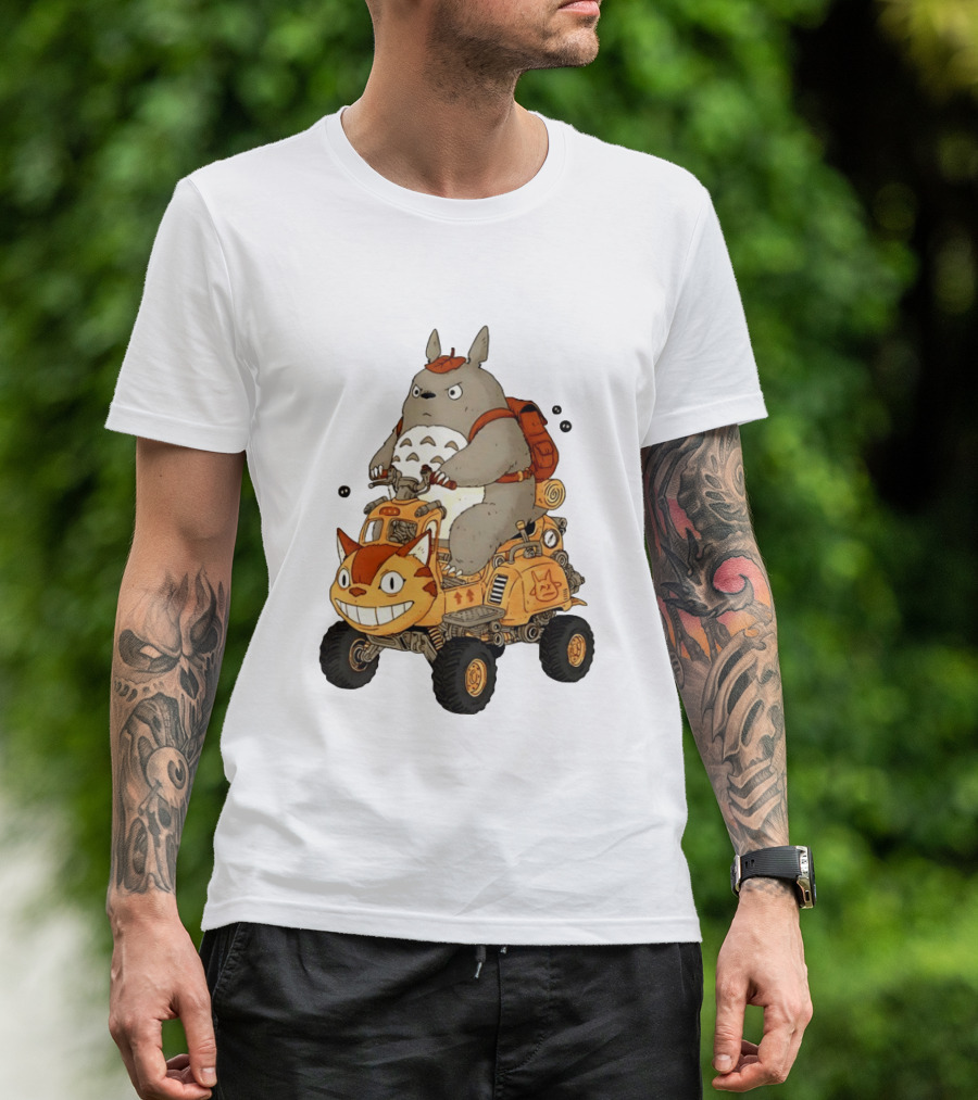 Totoro Catbus Forest Spirit Off Road Adventure T-Shirt