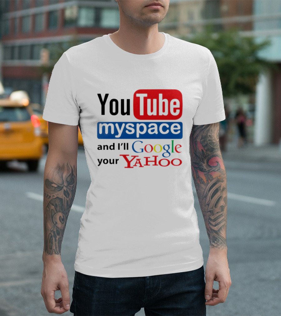 YouTube Myspace Google Yahoo Internet Humor Retro Tech T-Shirt