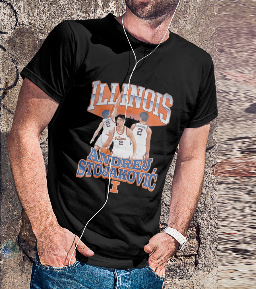 Illinois Basketball Andrej Stojakovic T-Shirt