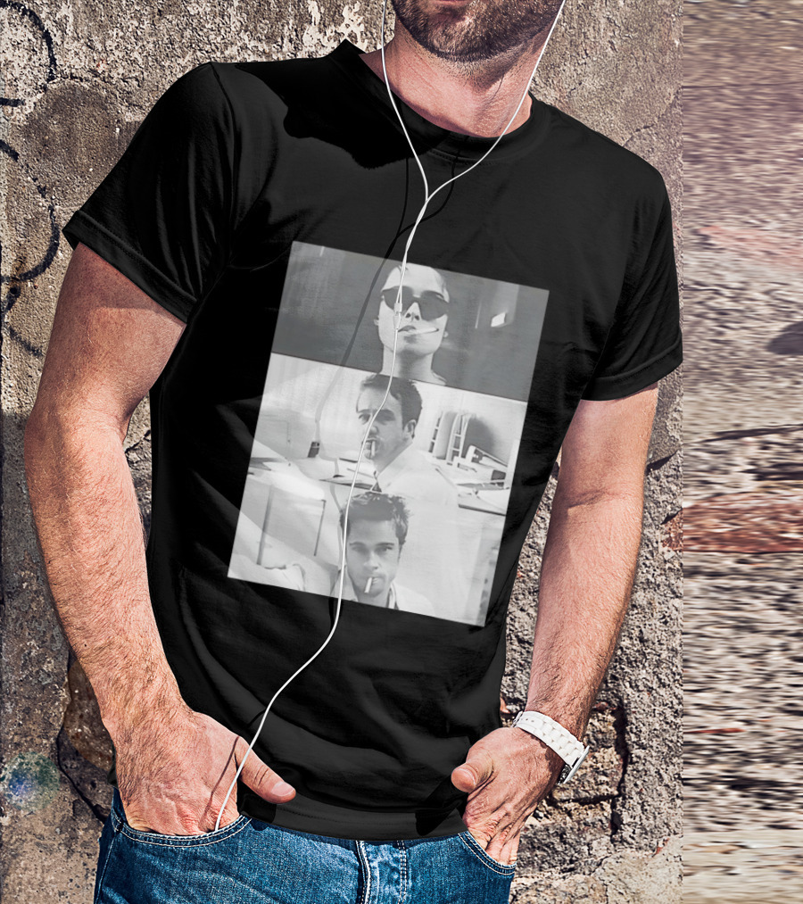 Brad Pitt Edward Norton Marla Film 1999 Smoking Scenes T-Shirt