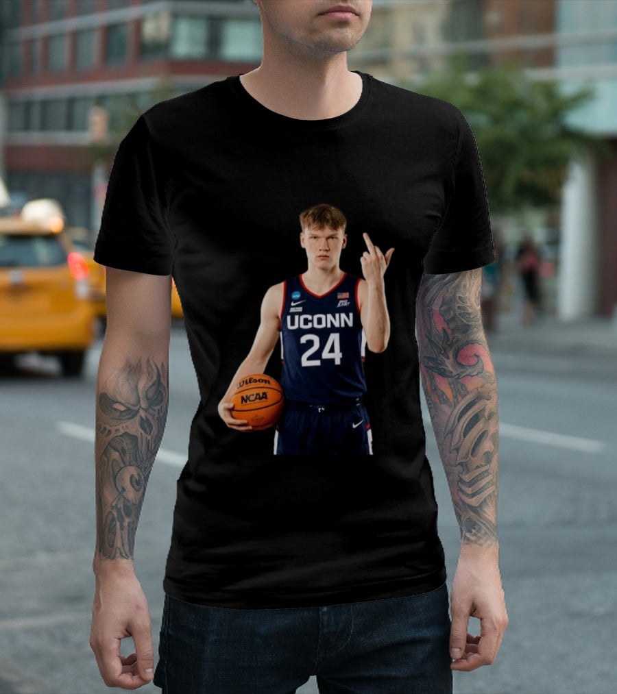 Braylon Mullins UConn Huskies 24 NCAA Basketball Middle Finger T-Shirt