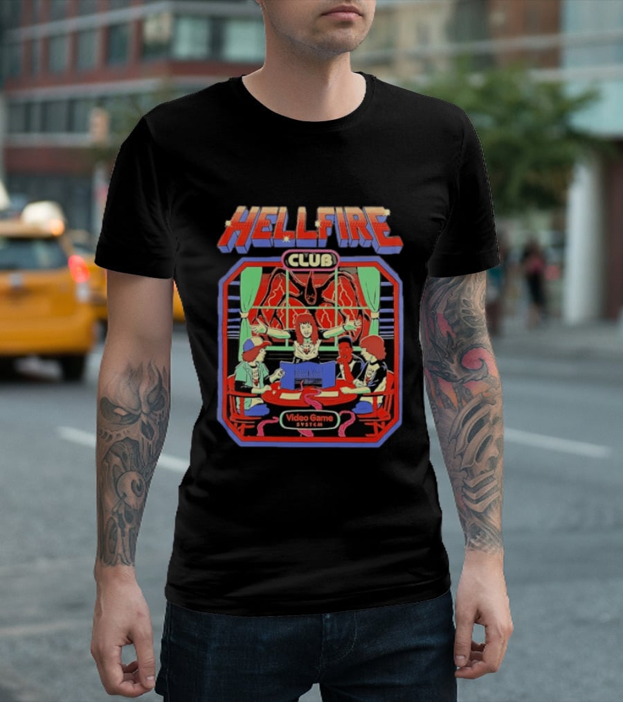 Hellfire Club Video Game System Stranger Things Steven Rhodes T-Shirt