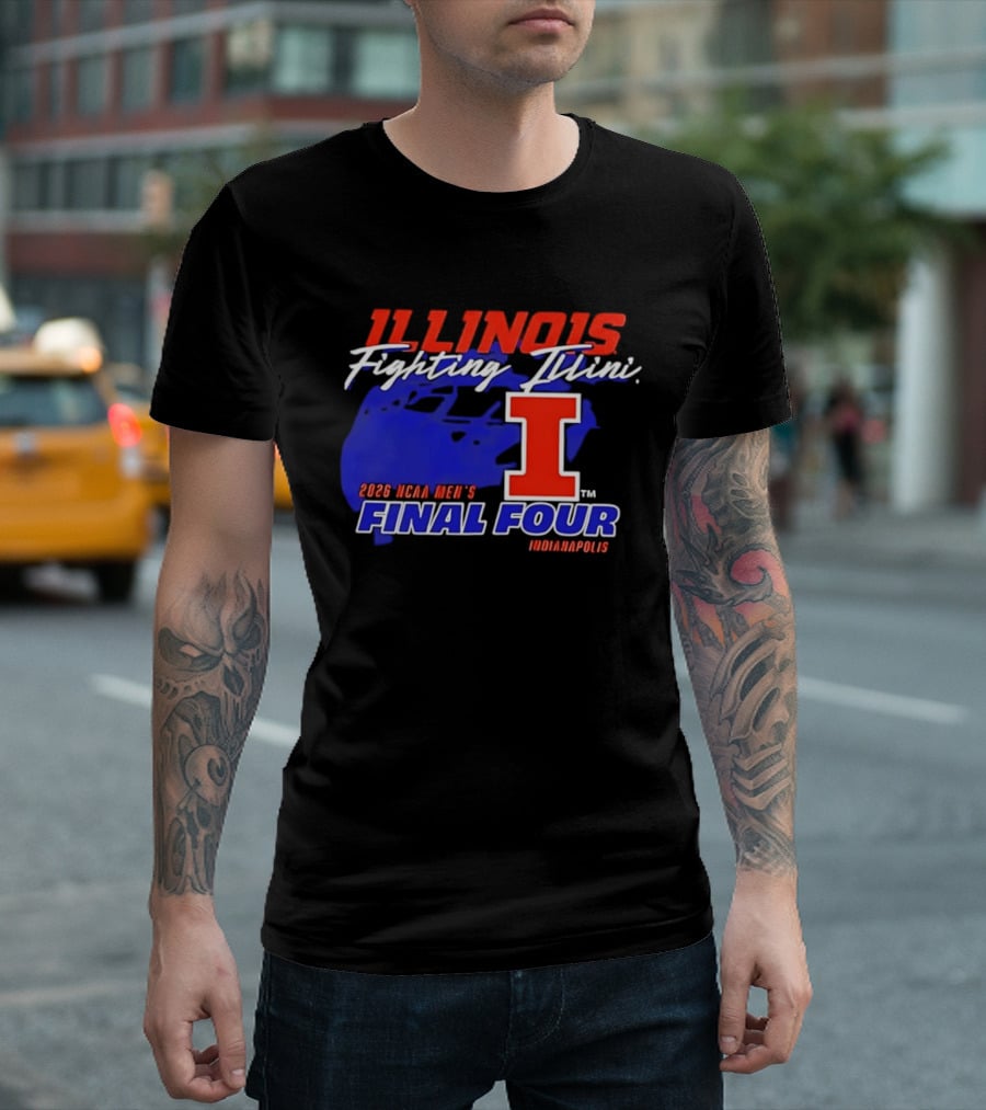 Illinois Fighting Illini 2026 NCAA Men's Final Four Indianapolis T-Shirt