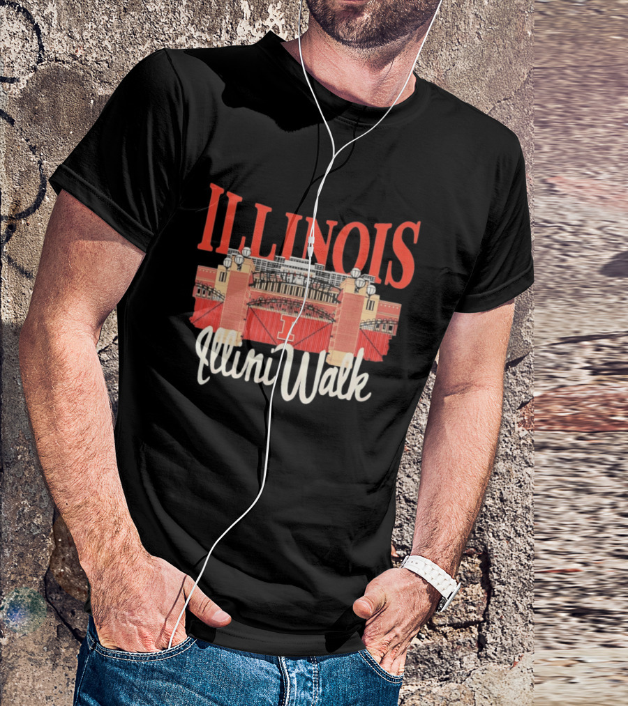 Illinois Illini Walk Memorial Stadium Gates T-Shirt