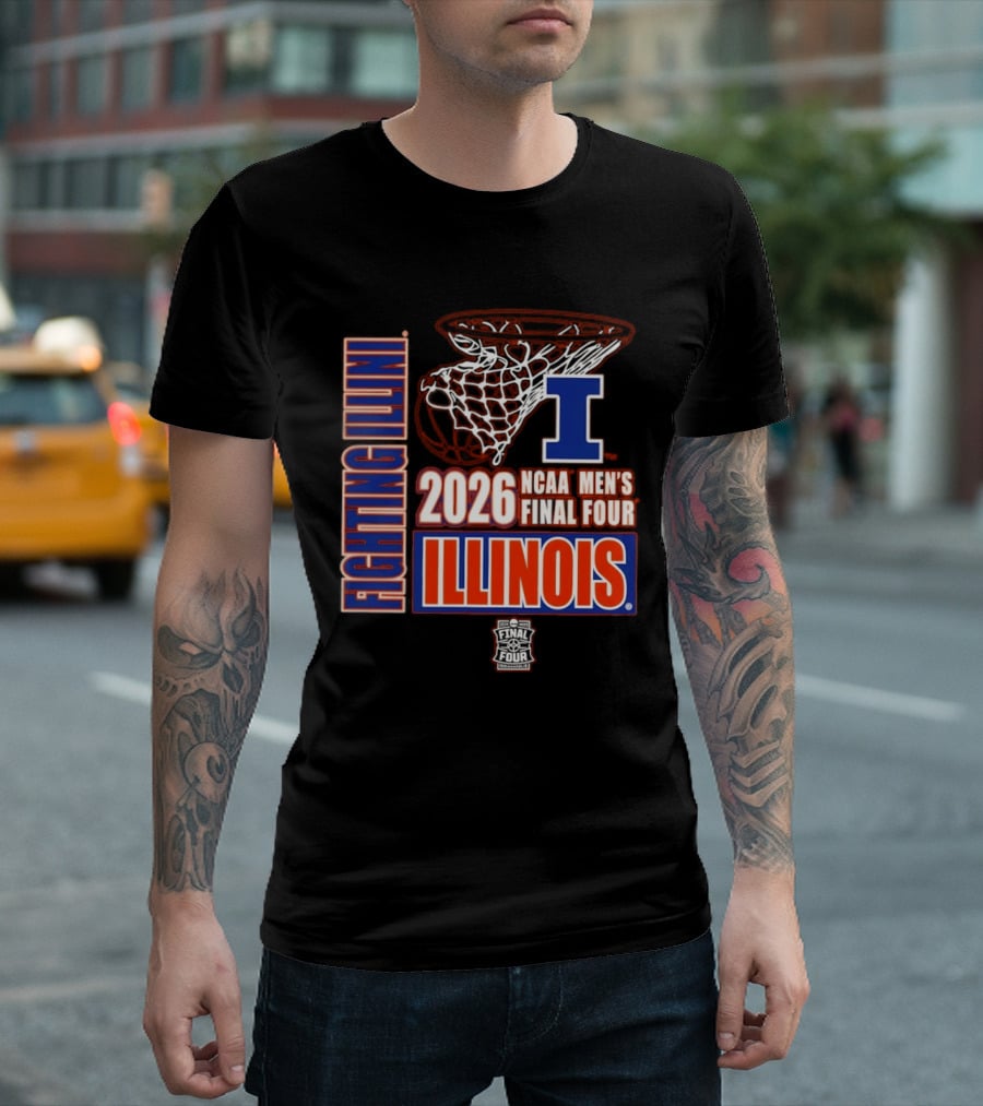 Illinois Fighting Illini 2026 NCAA Men's Final Four Basketball T-Shirt