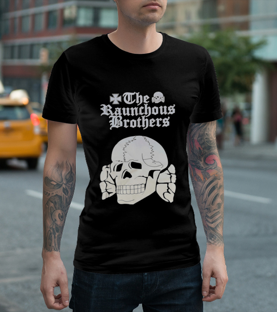 Skull The Raunchous Brothers Vintage Gothic T-Shirt