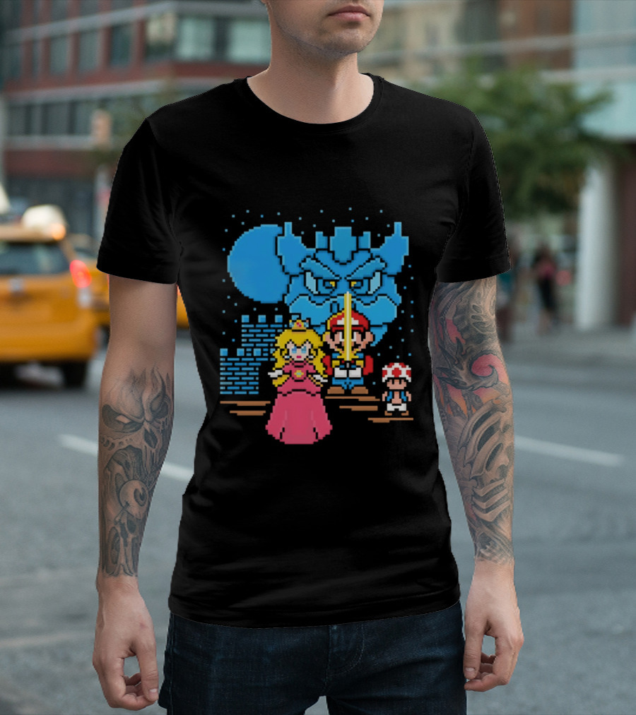 Super Mario Bros Star Wars Crossover With The Brothers Hildebrandt Pixel T-Shirt