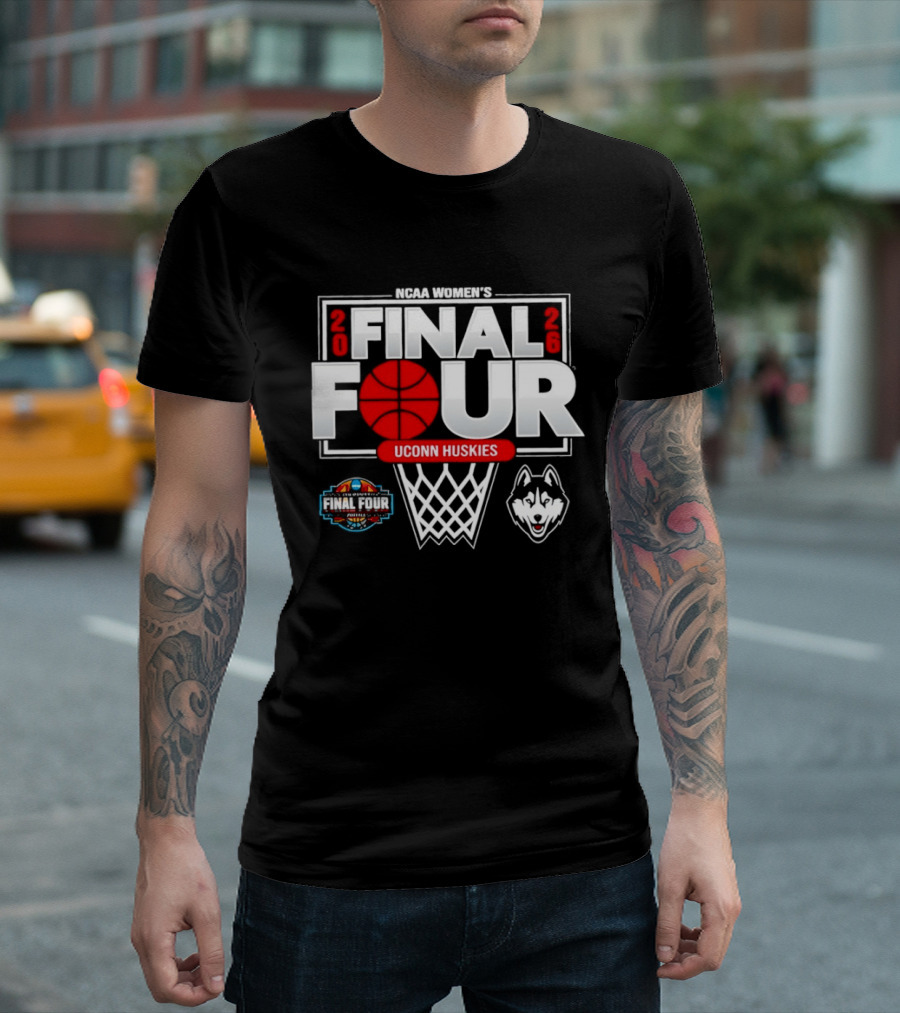 NCAA Men's Final Four 2026 UConn Huskies Basketball T-Shirt