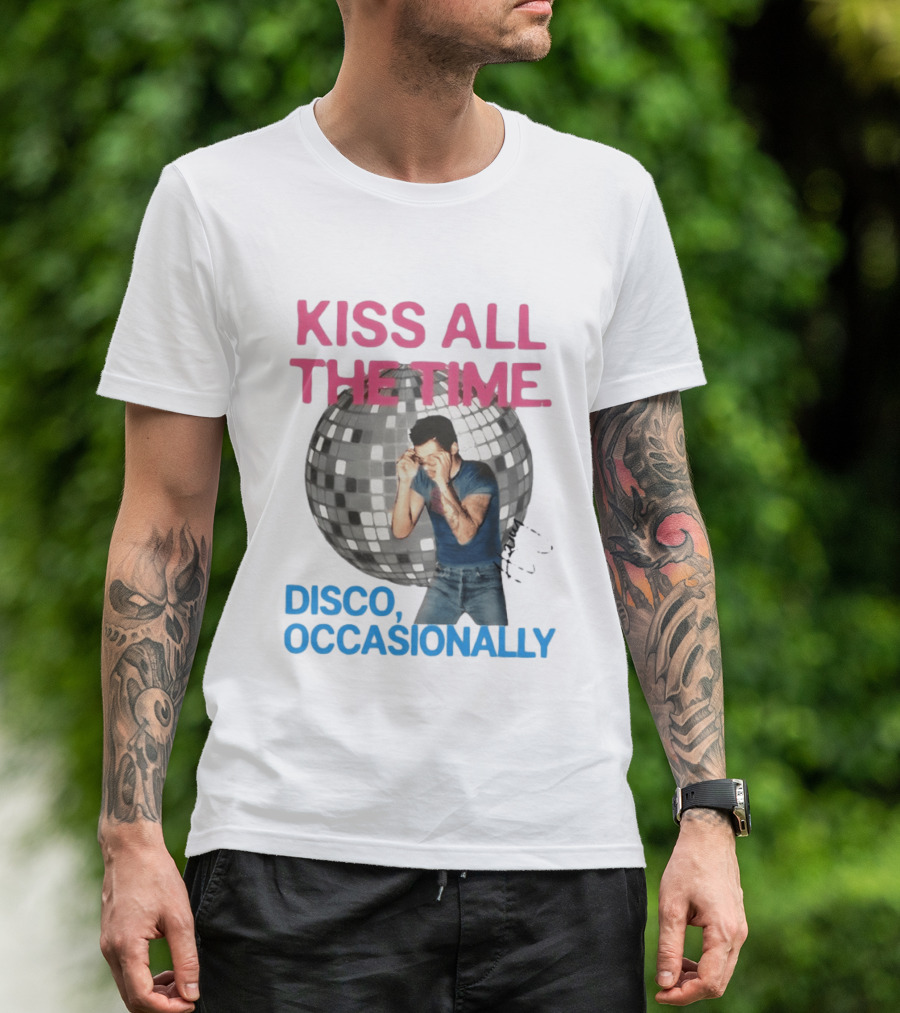 Kiss All The Time Disco Occasionally Retro Style Music Dance T-Shirt