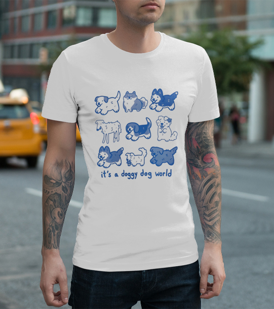 It's A Doggy Dog World Puppy T-Shirt