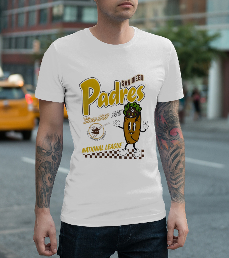 San Diego Padres Carne Asada National League Since 1969 Retro Baseball T-Shirt